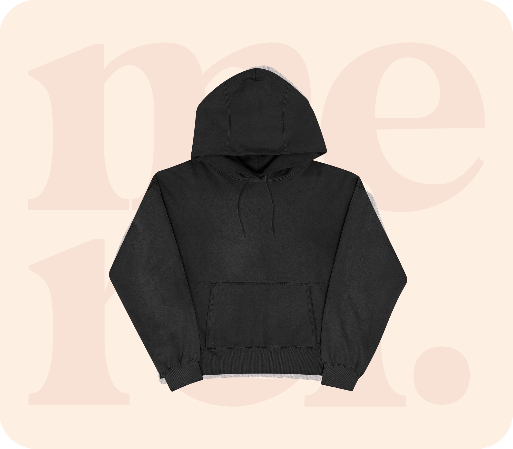 HOODIE BASIQUE OVERSIZE - NOIR