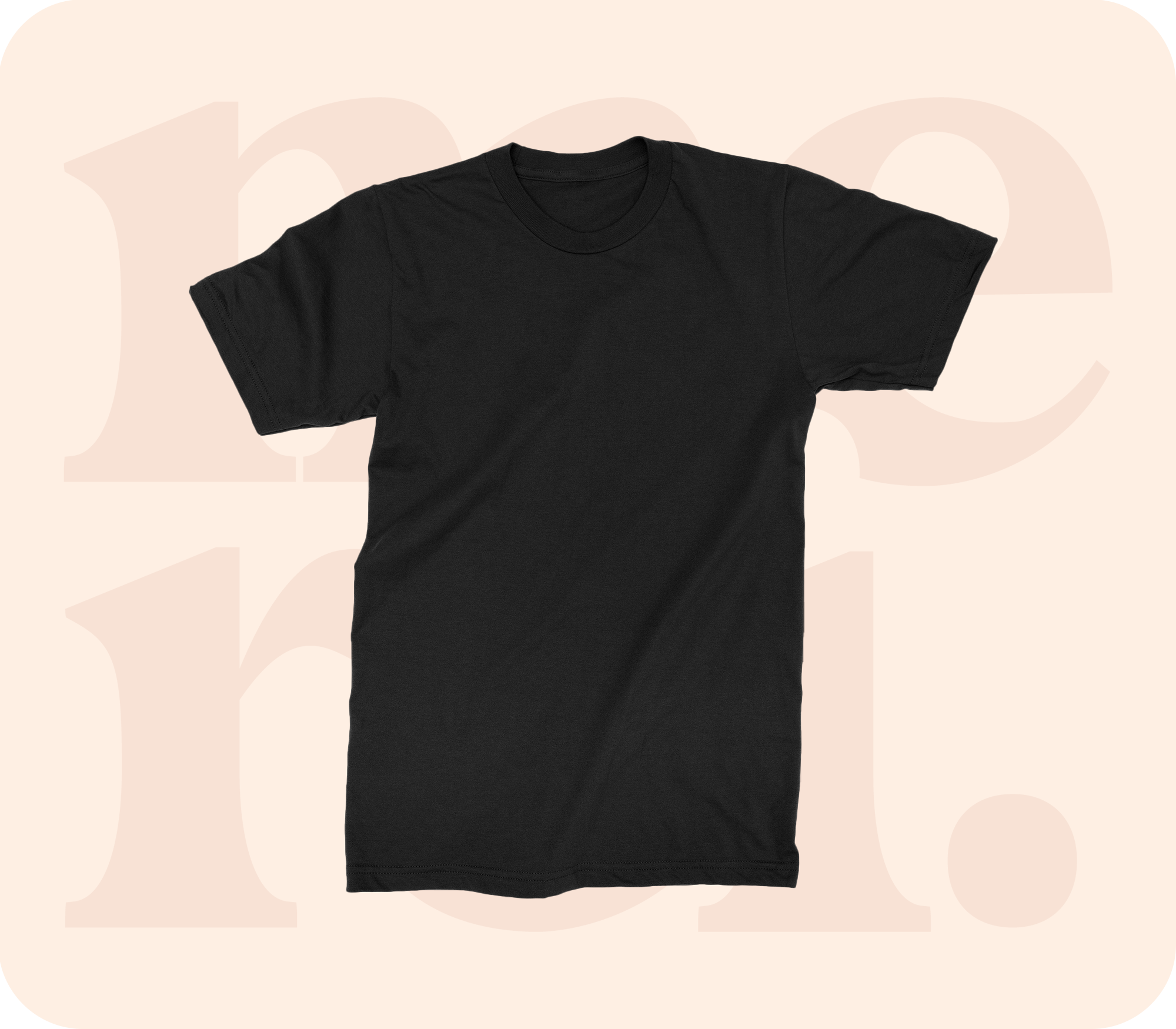 OFFRE DE LANCEMENT - T-SHIRT AJUSTÉ - NOIR + IMPRESSION A4